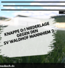 B-Junioren: Knappe 0:1 Niederlage gegen den SV Waldhof Mannhiem 2
